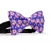 Papion personalizat, model liliac, flori roz